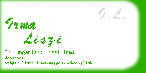 irma liszi business card